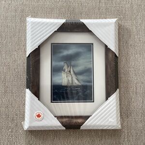 Framed Nautical Art of a Sailing Ship Made in Canada